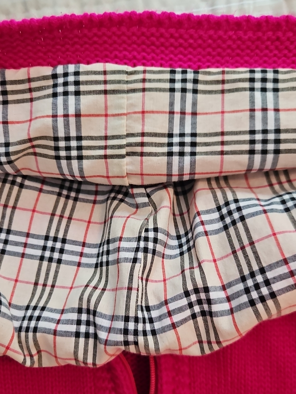 Vintage Burberry London Hot Pink Cotton Plaid Hooded Zip Sweater M, Heritage - Picture 13 of 15